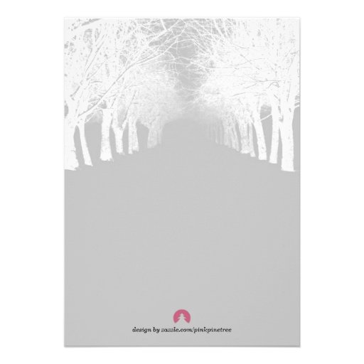Winter Trees Avenue Wedding Invitation Personalized Announcements