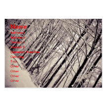 Winter trees business card templates