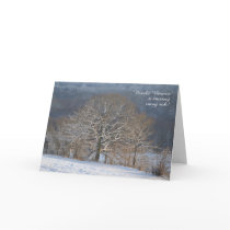 Winter trees Czech Christmas card