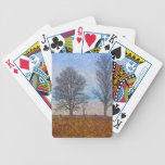 Winter Trees & Farm Fences Pasture Art Bicycle Poker Cards