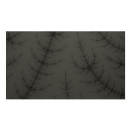 Winter Trees Fractal Business Card Template (back side)