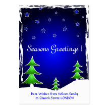 Winter trees - Gift tag card Business Card Templates