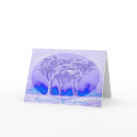 Winter trees greeting card
