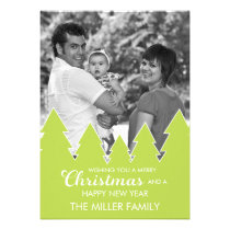 Winter Trees Photo Christmas Cards invitations