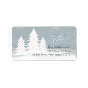 Winter Trees Snow Scene Return Address Label label