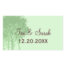 Winter Trees Wedding Place Card Business Card