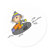 Winter Tubing stickers by stick_figures Winter Tubing stickers