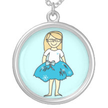 Winter Tutu Girl Pendant Jewelry