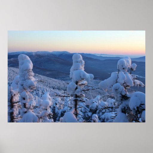 Winter Twilight in the Green Mountains Posters