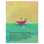 Winter vacation snowman boating cute unique art flyer design
