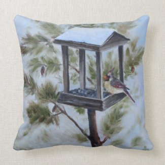 Winter Visitor Pillow