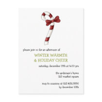 Winter Warmth · Candy Cane with Red Bow postcards by CSCountryCuties Winter Warmth · Candy Cane with Red Bow postcards