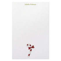 Winter Warmth · Candy Cane with Red Bow stationery by CSCountryCuties Winter Warmth · Candy Cane with Red Bow stationery