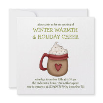 Winter Warmth · Cocoa Brown Mug invitations