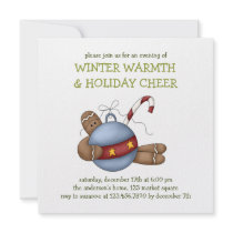 Winter Warmth · Gingerbread & Bauble invitations