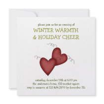 Winter Warmth · Hearts invitations