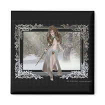 Winter Warrior Elf Design magnets