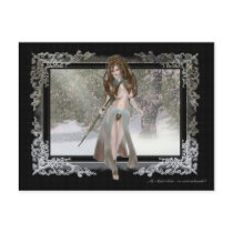 Winter Warrior Elf Design postcards