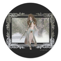 Winter Warrior Elf Design stickers
