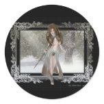 Winter Warrior Elf Design Sticker