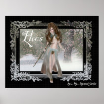 Winter Warrior Elf - Elves Print Poster