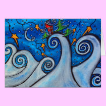 Winter Waves Christmas Card cards