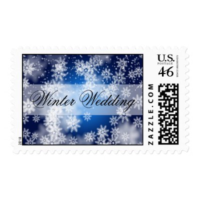 winter wedding b Postage Stamps