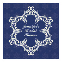 Winter Wedding Bridal Shower Invitation in Navy invitations