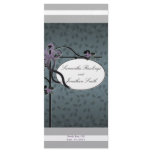 Winter Wedding Church Program - Purple Blue Silver Personalized Rack Card