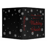 winter, wedding, black, white, red, snowflakes,