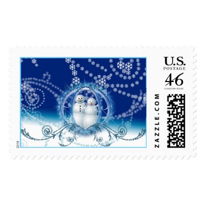 Winter Wedding Holiday Postage Stamp by TDSwhite