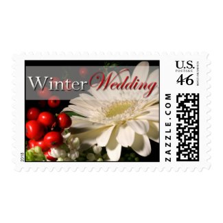 Winter Wedding Holiday Season Postage Stamp stamp