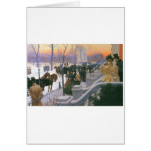 Winter Wedding in Washington Square c. 1897 Greeting Cards