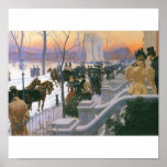 Winter Wedding in Washington Square c. 1897. Print