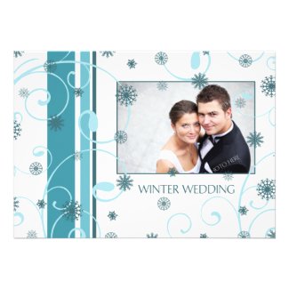Winter Wedding Invitation Photo Cards