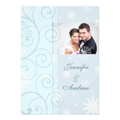 Winter Wedding Invitation Photo Cards