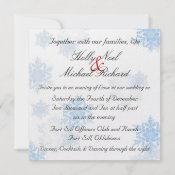 winter ,wedding,invite,red,blue,white,classy chic invitation