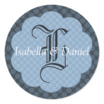 Winter Wedding Monogram Envelope Seal Sticker