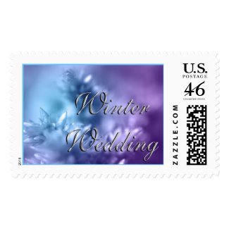 Winter Wedding Postage Stamp stamp