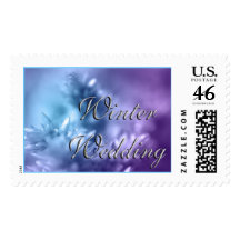 Winter Wedding Postage Stamp