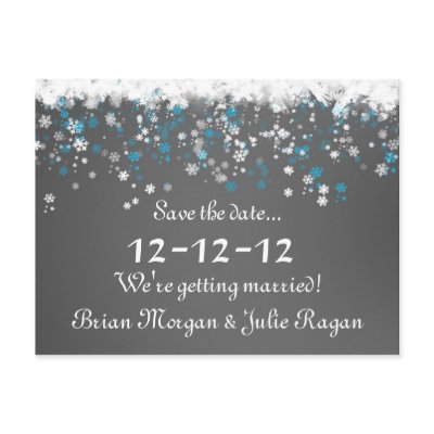 winter wedding post cards