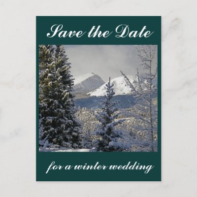 Winter Wedding postcards