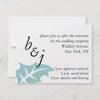 Winter Wedding Reception Cards Blue White Custom Announcements by 