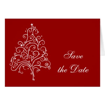 Winter Wedding Save the Date Greeting Cards by loraseverson