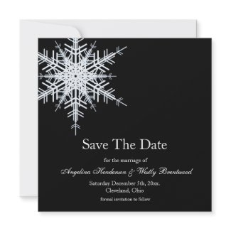 Winter Wedding Save the Date invitation