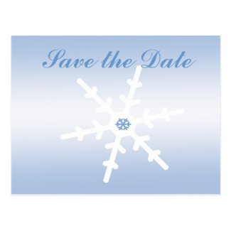 Winter Wedding Save the Date Postcard