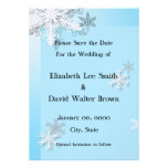 Winter Wedding Save the Date Snowflakes Invitation