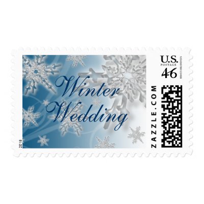 Winter Wedding Save The Dates Postage Stamps by TDSwhite at