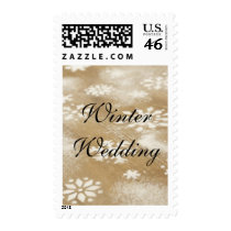 Winter Wedding Snowflake Theme Invitations Postage