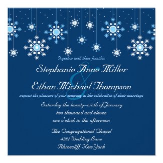 Winter Wedding Snowflakes Invitation